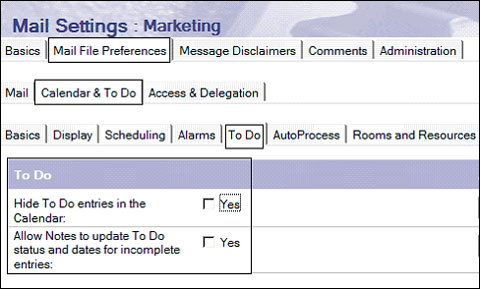 Mail File Preferences - Calendar & To Do - To Do 子附签