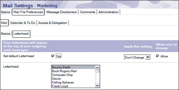 Mail File Preferences - Mail - Letterhead 子附签