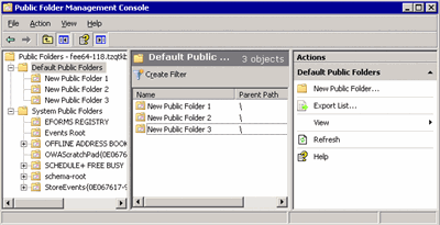 Figure 4 Public Folder Management Console