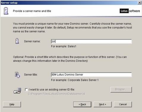 IBMLotusDominoServer首次配置详解